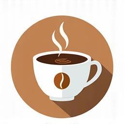 Icon of a coffee cup with steam, symbolizing expert brewing.