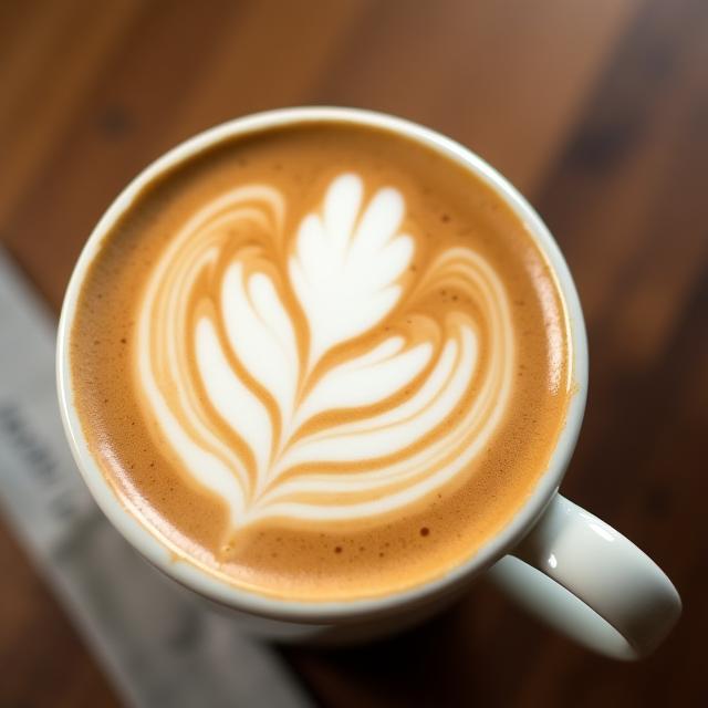 A creamy Gula Melaka Latte with delicate latte art.