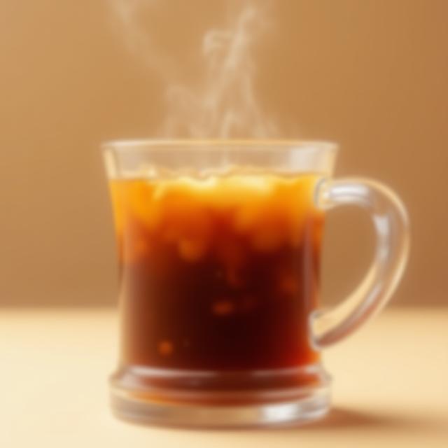 A glass of freshly brewed Monsoon Drip coffee.